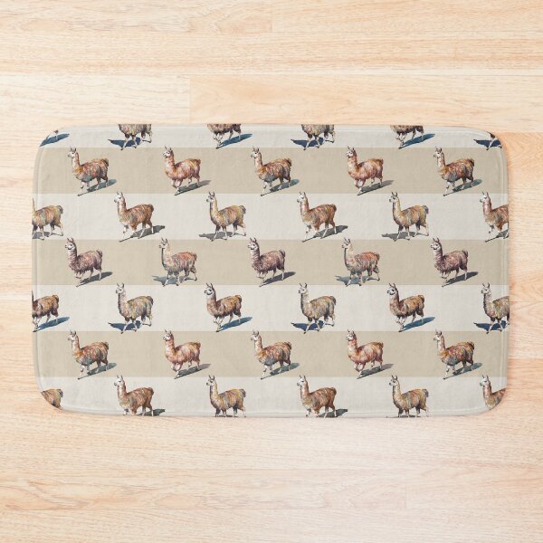 Item preview, Watercolor Llamas over Beige and Cream  designed and sold by Lidra Zehcnas.