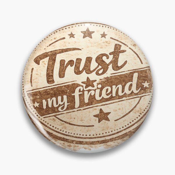 Item preview, Trust My Friend | Vintage Rubber Stamp Typography Sticker designed and sold by Genzfirevibes.
