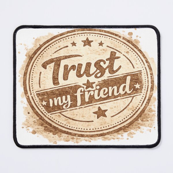 Item preview, Trust My Friend | Vintage Rubber Stamp Typography Sticker designed and sold by Genzfirevibes.