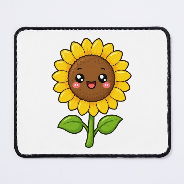 Item preview, Cute Kawaii Sunflower Happy Summer Flower Cartoon designed and sold by Seculinator.