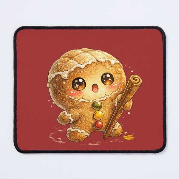 Item preview, Kawaii Gingerbread Cookie Watercolor Illustration – Cute Holiday Christmas Character designed and sold by MagicMakerPh.