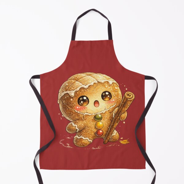 Item preview, Kawaii Gingerbread Cookie Watercolor Illustration – Cute Holiday Christmas Character designed and sold by MagicMakerPh.
