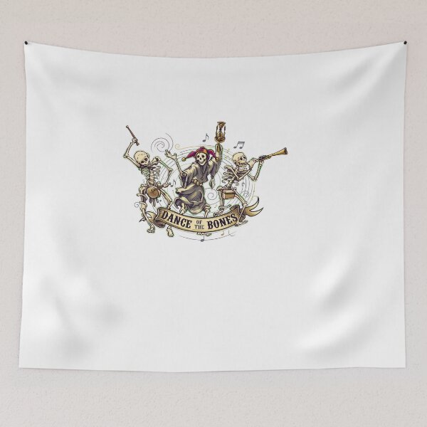Item preview, Medieval Skeleton Band Dance of the Bones Retro Design designed and sold by HUTEND.