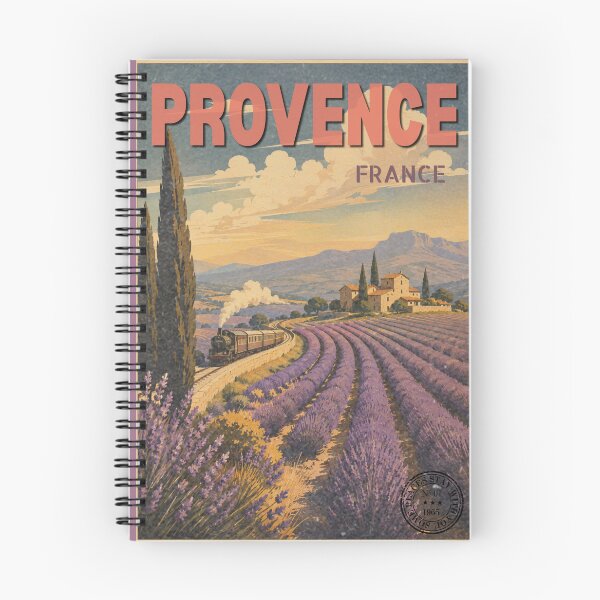 Item preview, Vintage Provence France Lavender Field Mid Century Poster designed and sold by KaBaRen.