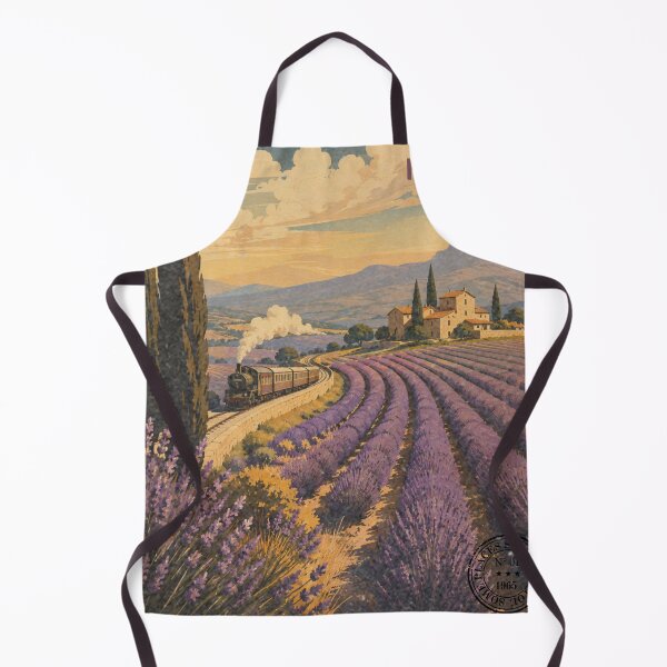 Item preview, Vintage Provence France Lavender Field Mid Century Poster designed and sold by KaBaRen.
