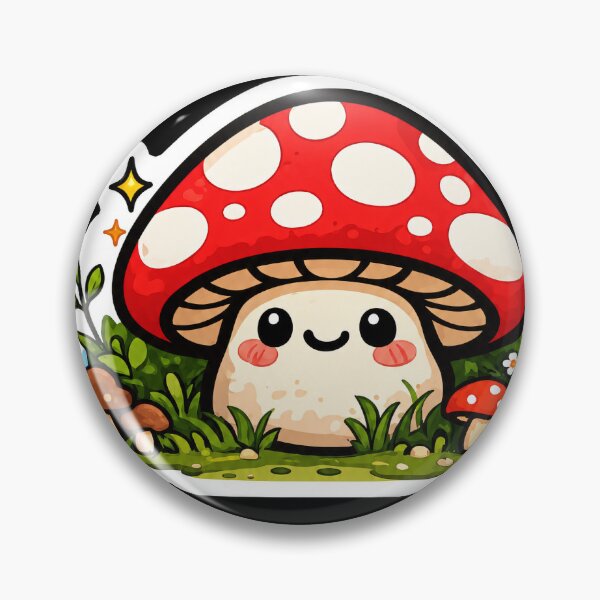 Item preview, Kawaii Mushroom Sticker Cute Forest Toadstool Cottagecore Art designed and sold by CosmicDreamAI.