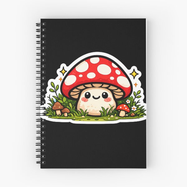 Item preview, Kawaii Mushroom Sticker Cute Forest Toadstool Cottagecore Art designed and sold by CosmicDreamAI.