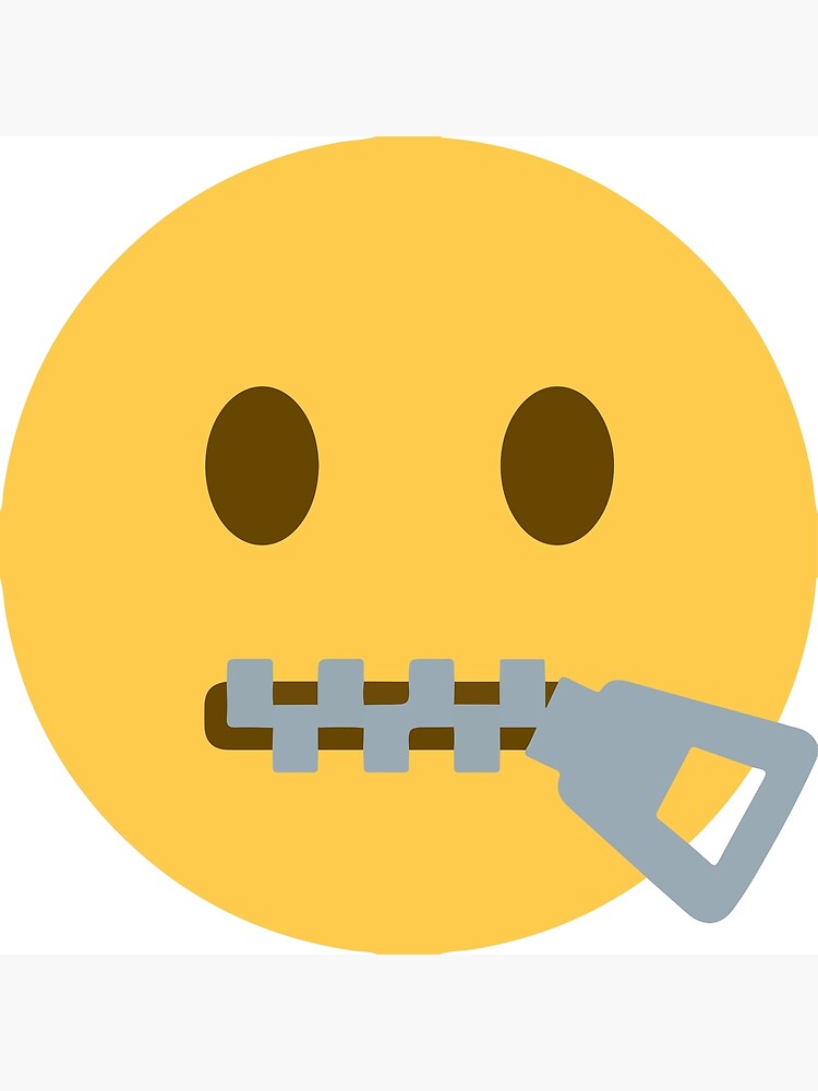 "Zippermouth Emoji" Poster by Shatterproof88 Redbubble