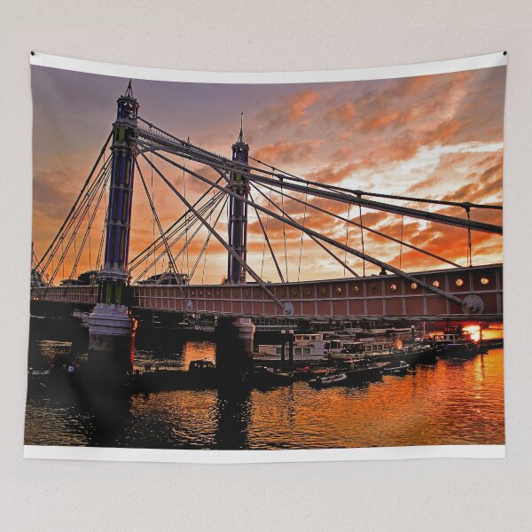 Item preview, Albert Bridge River Thames London Sunset designed and sold by AndyEvansPhotos.