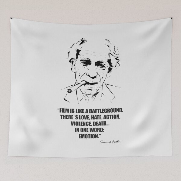 Item preview, Samuel Fuller "Film Is Like a Battleground" T-Shirt designed and sold by FULLER FACTORY.