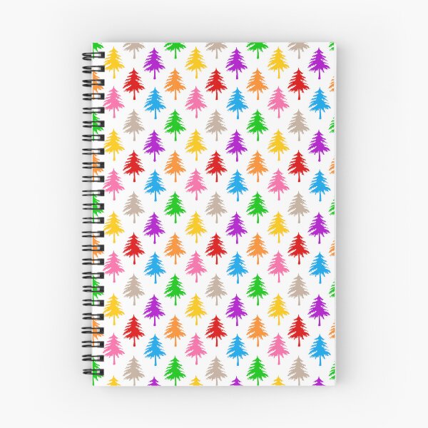 Item preview, Multicolored Pine Cone Trees - White  designed and sold by PatternTitan.