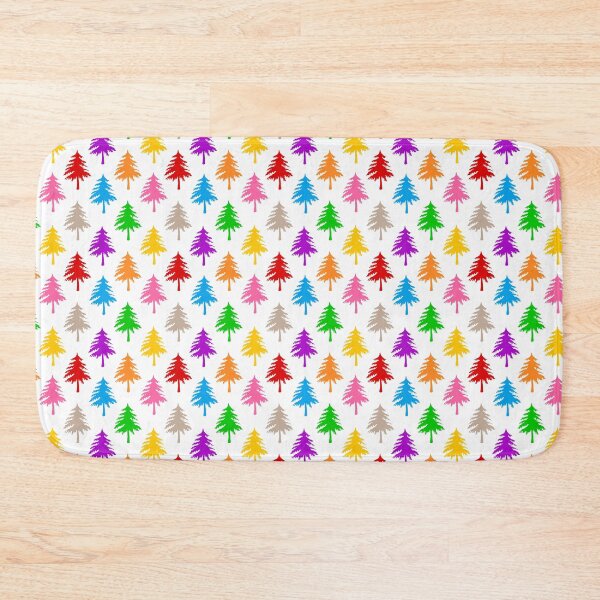 Item preview, Multicolored Pine Cone Trees - White  designed and sold by PatternTitan.