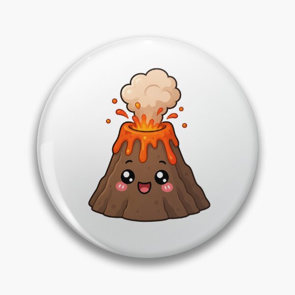 Item preview, Cute Kawaii Volcano Happy Lava Eruption Cartoon Design designed and sold by Seculinator.