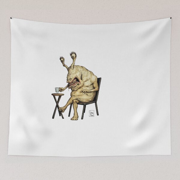 Item preview, Alien Coffee Monster - Funny Grotesque Creature Design designed and sold by HUTEND.