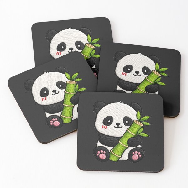 Item preview, Happy Panda Holding Bamboo designed and sold by ColorSplash123.