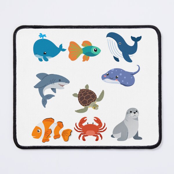 Item preview, Cute Cartoon Sea Animals Collection | Kawaii Ocean Life Illustration | Marine Animal Clipart designed and sold by MakeMemoryStore.
