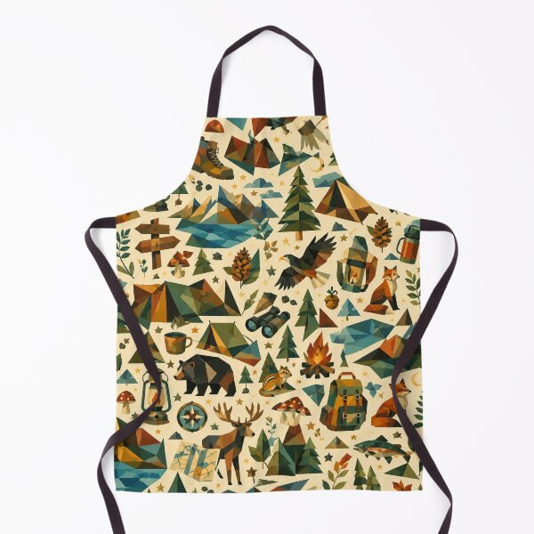 Item preview, American Wilderness Camping Pattern | Retro National Park Outdoor Adventure designed and sold by OpenDreamArts.