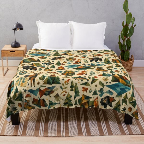 Item preview, American Wilderness Camping Pattern | Retro National Park Outdoor Adventure designed and sold by OpenDreamArts.