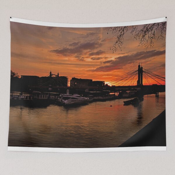Item preview, Albert Bridge River Thames London Sunset designed and sold by AndyEvansPhotos.