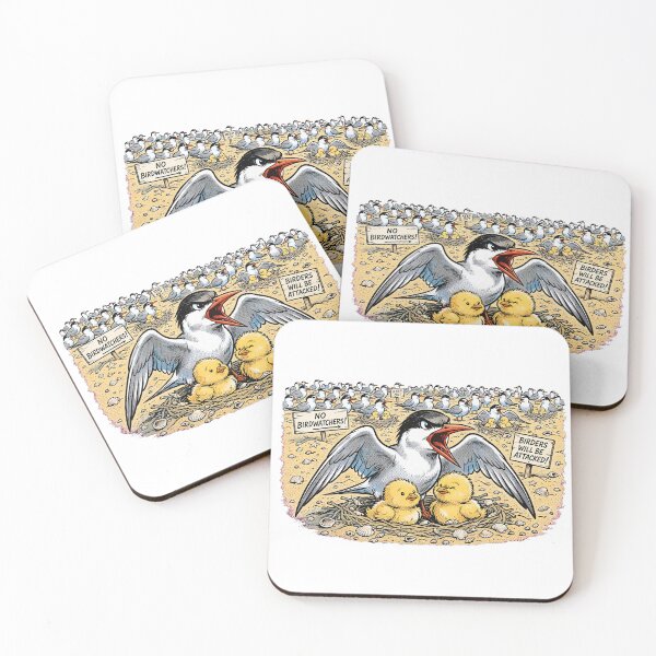 Item preview, No Birdwatchers Birdwatchers will be attacked Stay Away Birdwatching Pun Angry Tern Twitcher Funny Gift designed and sold by Neurospicy Trolls.
