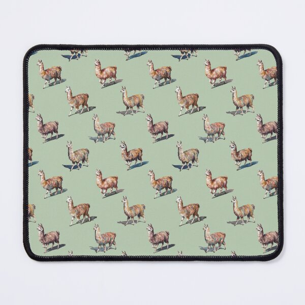 Item preview, Watercolor Llamas over Sage Green designed and sold by Lidra Zehcnas.