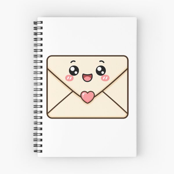 Item preview, Cute Kawaii Heart Envelope Happy Mail Cartoon Design designed and sold by Seculinator.