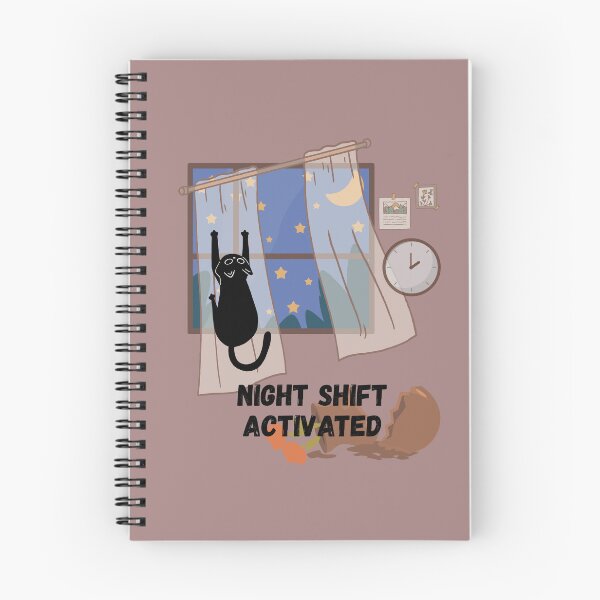 Item preview, Funny Cat Art - Night Shift Activated 2 AM Cat Meme designed and sold by AhmadAnnaPrints.