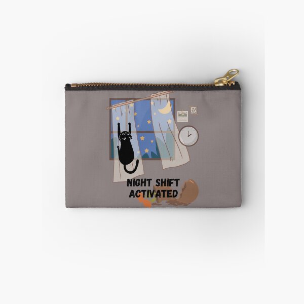 Item preview, Funny Cat Art - Night Shift Activated 2 AM Cat Meme designed and sold by AhmadAnnaPrints.