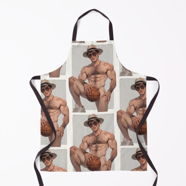 Item preview, Muscular Bearded Athlete with Basketball – Stylized Male Portrait Illustration designed and sold by ZhivanCrimson.