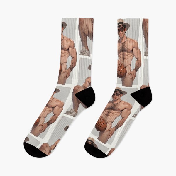 Item preview, Muscular Bearded Athlete with Basketball – Stylized Male Portrait Illustration designed and sold by ZhivanCrimson.