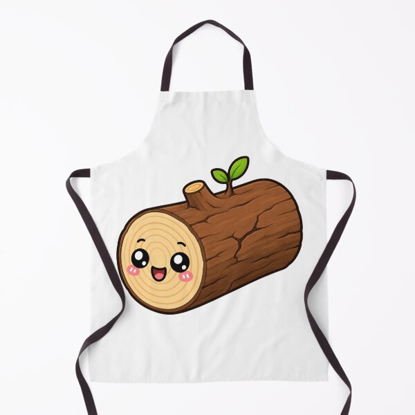 Item preview, Cute Kawaii Wooden Log Happy Forest Nature Cartoon designed and sold by Seculinator.