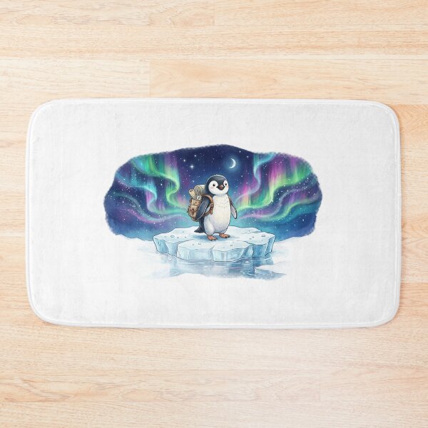 Item preview, Baby Penguin Explorer Under Northern Lights designed and sold by GrzywaM.
