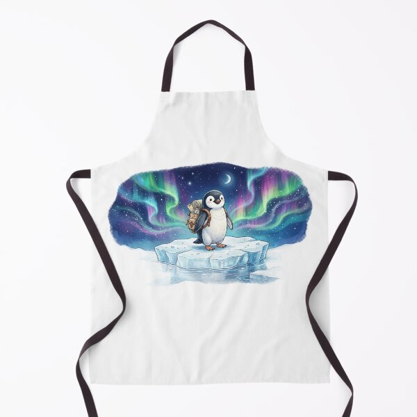 Item preview, Baby Penguin Explorer Under Northern Lights designed and sold by GrzywaM.
