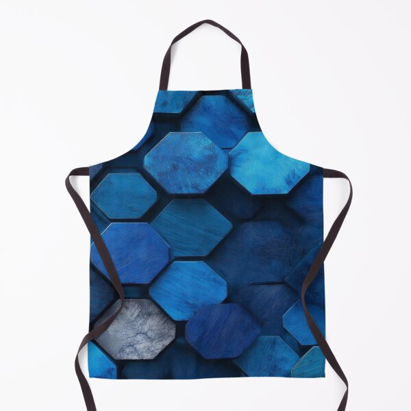 Item preview, Blue Hexagon Geometric Pattern Artwork designed and sold by NivyasArtistry.