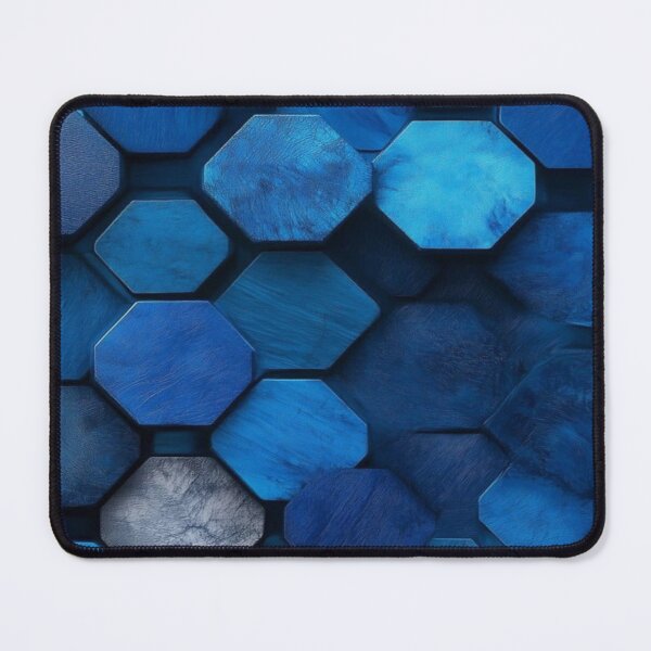Item preview, Blue Hexagon Geometric Pattern Artwork  designed and sold by NivyasArtistry.