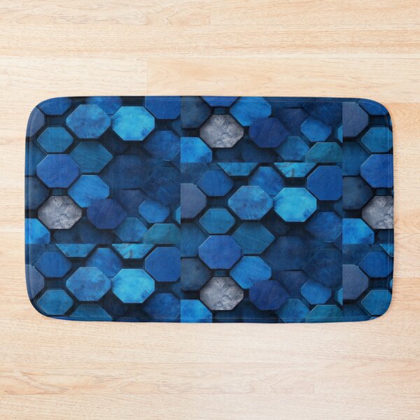 Item preview, Blue Hexagon Geometric Pattern Artwork  designed and sold by NivyasArtistry.