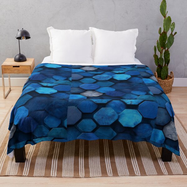 Item preview, Blue Hexagon Geometric Pattern Artwork designed and sold by NivyasArtistry.