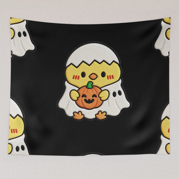 Item preview, Ghost Chick Hugging Pumpkin designed and sold by ColorSplash123.