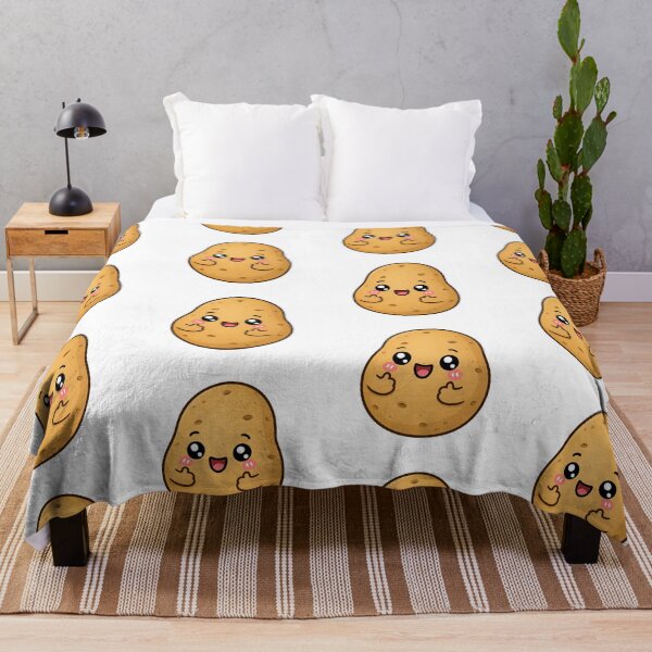 Item preview, Cute Kawaii Potato Happy Thumbs Up Food Cartoon designed and sold by Seculinator.