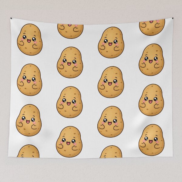 Item preview, Cute Kawaii Potato Happy Thumbs Up Food Cartoon designed and sold by Seculinator.