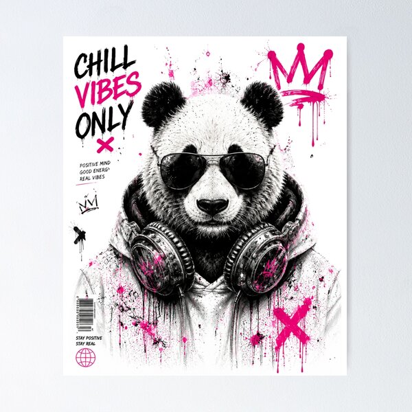 Item preview, Chill Vibes Only Panda Streetwear designed and sold by almirbesic1992.