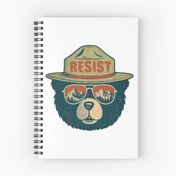 Item preview, Resist Forest Ranger Bear Environmental Activism Wilderness Mountains designed and sold by SkeletonsDanger.