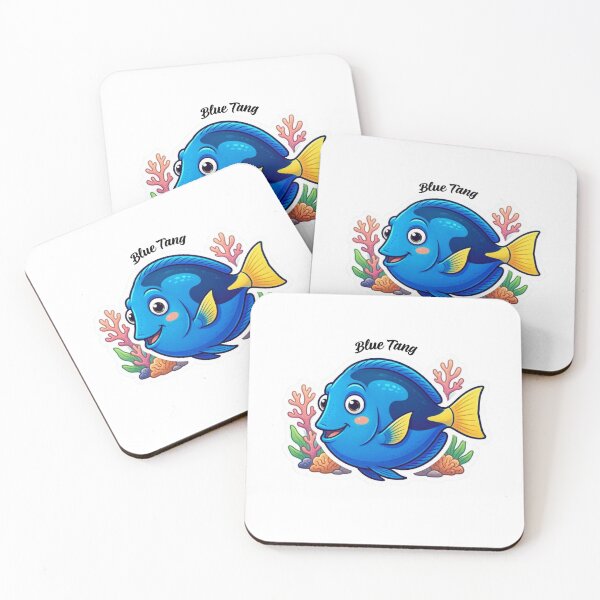 Item preview, Blue Tang Fish Sticker – Kawaii Tropical Ocean Fish Vinyl Decal for Marine Life Lovers designed and sold by Pandey14.