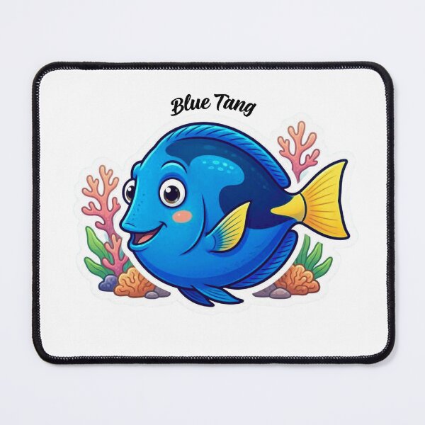 Item preview, Blue Tang Fish Sticker – Kawaii Tropical Ocean Fish Vinyl Decal for Marine Life Lovers designed and sold by Pandey14.