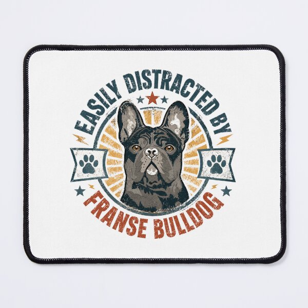 Item preview, Easily Distracted By Franse Bulldog French Bulldog Dog Owner Pet Lover Funny Frenchie designed and sold by SkeletonsDanger.