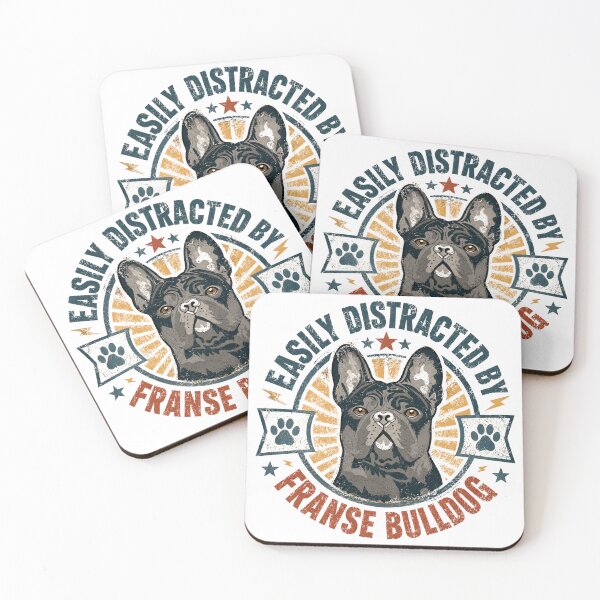 Item preview, Easily Distracted By Franse Bulldog French Bulldog Dog Owner Pet Lover Funny Frenchie designed and sold by SkeletonsDanger.