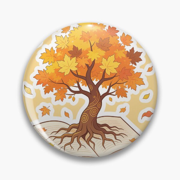Item preview, Magical Maple Tree Growing from an Open Book Cute Autumn Reading Cartoon designed and sold by OksArtStudio.