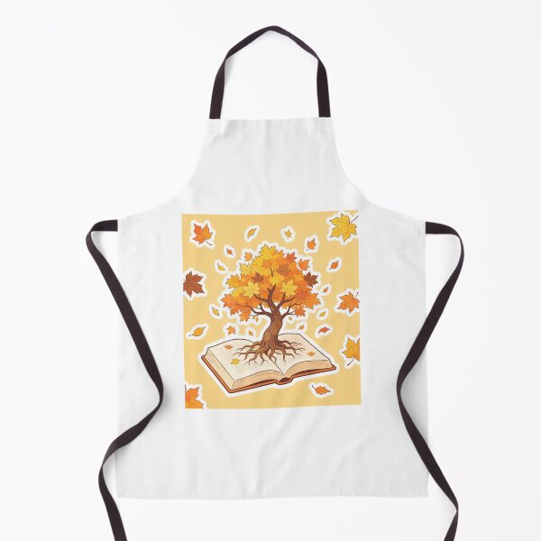 Item preview, Magical Maple Tree Growing from an Open Book Cute Autumn Reading Cartoon designed and sold by OksArtStudio.