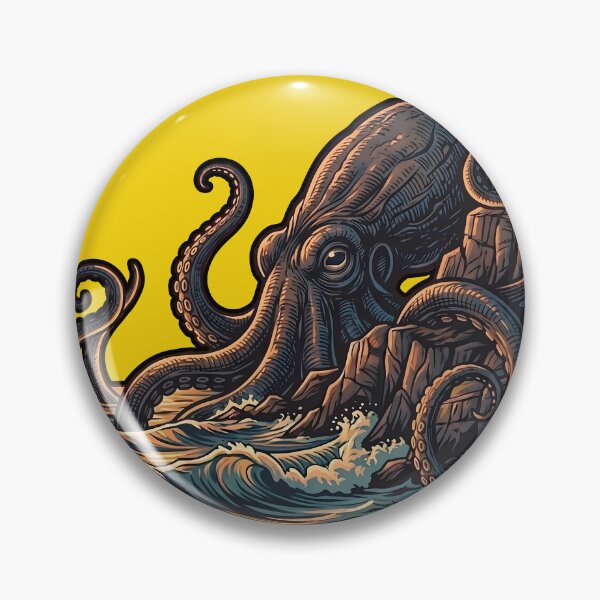 Item preview, Giant Octopus Kraken Coastal Illustration Marine Art designed and sold by artscripts.