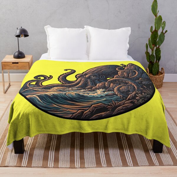 Item preview, Giant Octopus Kraken Coastal Illustration Marine Art designed and sold by artscripts.